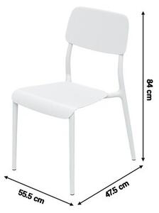 Krzesło ogrodowe FERNE Rimo FRIK568-S449 Biały