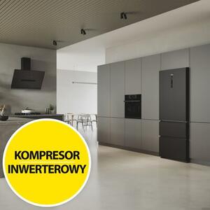 Lodówka HAIER HTR5719ENPT 3D No frost 190cm Czarna
