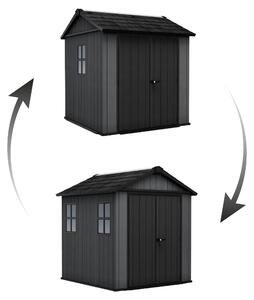 Domek ogrodowy Keter Newton Plus wide 7x7,5 szary, z podłogą
