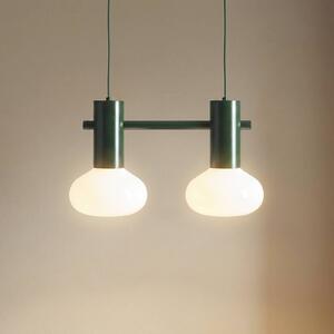 Lampa wisząca szklana Flo ALDEX, możliwość ściemniania, zielony, salon / jadalnia, metal, design