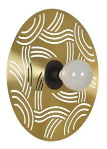Złoty kinkiet dekoracyjny Ariane - ażurowy, do salonu