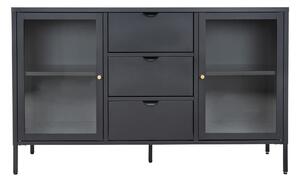 Czarna metalowa komoda 140x85 cm Dalby – House Nordic