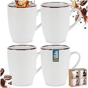 Kubki ceramiczne białe 400 ML 4 szt