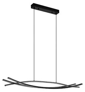 Lampa Wisząca Lucande, Sayori, ściemnialny, czarny, salon, metal, nowoczesny