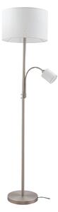 Lampa Podłogowa Lindby, Jaileen, biały, salon, tkanina | tekstylia, nowoczesny