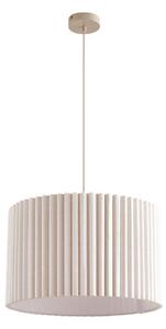 Lampa Wisząca Lindby, Libbie, ściemnialny, beżowy, salon, tkanina | tekstylia, skandynawski