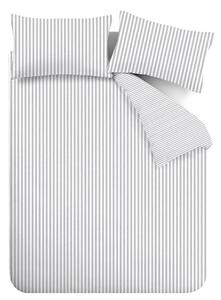 Szara flanelowa pościel dwuosobowa 200x200 cm Stripe – Catherine Lansfield
