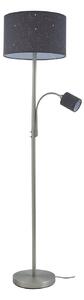 Lampa Podłogowa Lindby, Jaileen, szary, salon, tkanina | tekstylia, nowoczesny