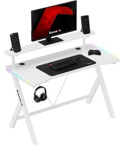 Biurko gamingowe HUZARO Hero 1.9 RGB Biały