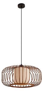 Lampa Wisząca Lindby, Davella, ściemnialny, drewniany, salon, bambus, skandynawski