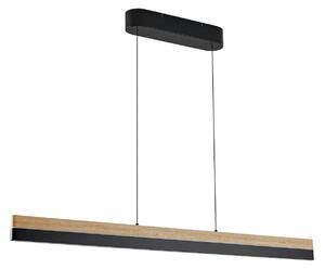 Lampa Wisząca Lucande, Holven, ściemnialny, drewniany, jadalnia, drewno, nowoczesny