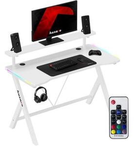 Biurko gamingowe HUZARO Hero 1.9 RGB Biały