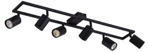 Lampa Sufitowa Lindby, Bravius, ściemnialny, czarny, salon, metal, nowoczesny