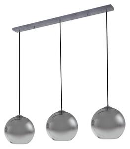 Lampa Wisząca Lucande, Brillar, ściemnialny, szary, salon, szkło, nowoczesny
