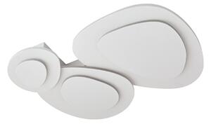 Lampa Sufitowa Lindby, Delar, ściemnialny, biały, salon, tworzywo sztuczne, nowoczesny