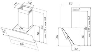 Okap AKPO WK-4 Balance 60 Czarny 444.3m3/h 72dB klasa C