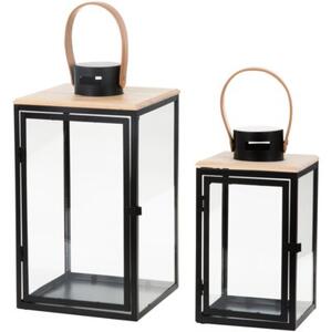 Lampion MY HOME Dark Leather 66582 Czarno-ecru