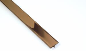 Listwa stalowa T-kształtna brązowa błyszcząca 2x270cm TB206