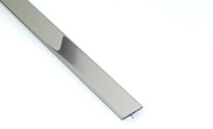 Listwa stalowa T-kształtna srebrna błyszcząca 2x270cm TM206