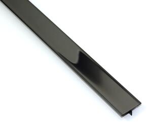 Listwa stalowa T-kształtna czarna błyszcząca 2x270cm TS206