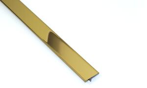 Listwa stalowa T-kształtna złota błyszcząca 2x270cm TG206