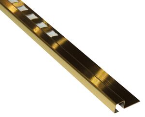 Listwa stalowa q-kształtna złota matowa 1x270cm QGB10