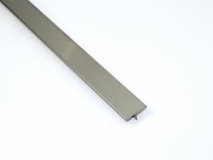 Listwa stalowa T-kształtna srebrna matowa 2x270cm TMB206