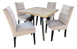 Stół rozkładany Mk1 + 4 krzesła Elva