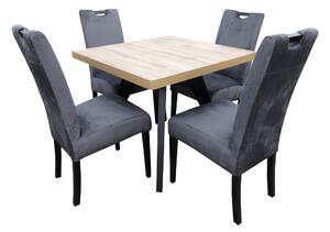 Stół Mk1 + 4 krzesła Lukka
