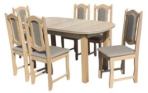 Stół Aspen + 6 krzeseł Peggy