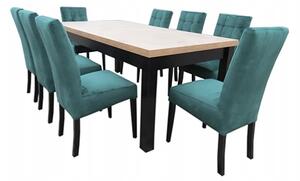 Stół Mk7 + 8 krzeseł Elva