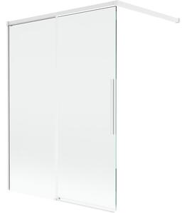 Mexen Rox parawan nawannowy 2-skrzydłowy rozsuwany 120 x 150 cm, transparent, biały - 8C9-120-003-20-00