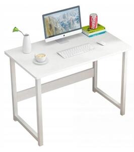Biurko komputerowe biaÅe loft pod laptop styl skandynawski