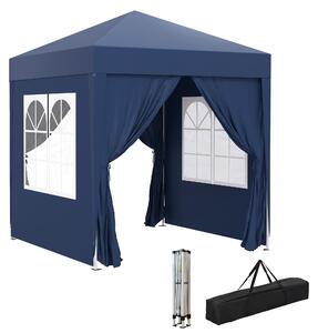 Altana Outsunny z 4 cianami bocznymi i torb transportow, wodoodporna, 2 x 2 m, niebieska