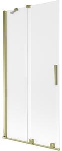 Mexen Velar parawan nawannowy 2-skrzydłowy rozsuwany 95 x 150 cm, szron, złoty - 896-095-000-31-50