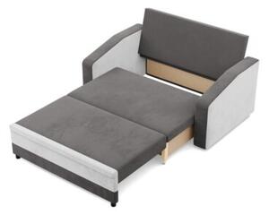 Sofa rozkÅadana, mikrofaza, AURELO, 148x87x90 cm, szary, biaÅy | TYLETEGOTU