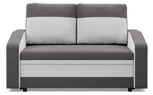 Sofa rozkÅadana, mikrofaza, AURELO, 148x87x90 cm, szary, biaÅy | TYLETEGOTU