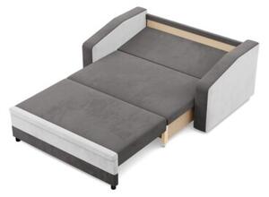 Sofa rozkÅadana, mikrofaza, AURELO, 148x87x90 cm, szary, biaÅy | TYLETEGOTU