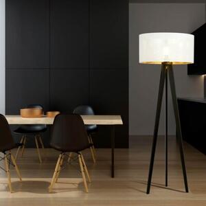 Lampa stojąca podłogowa Emibig 1xE27 60W ASTON LP1 WHITE/GOLD 1147/LP1