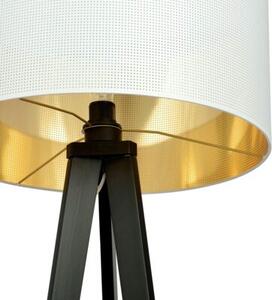 Lampa stojąca podłogowa Emibig 1xE27 60W ASTON LP1 WHITE/GOLD 1147/LP1
