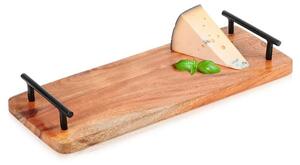 Taca do serwowania drewniana z uchwytami 40x15,5 cm