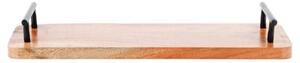 Taca do serwowania drewniana z uchwytami 40x15,5 cm