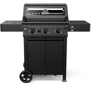Grill ogrodowy gazowy KOLER Krone Compact Czarny 15.5 kW 60 x 46 cm
