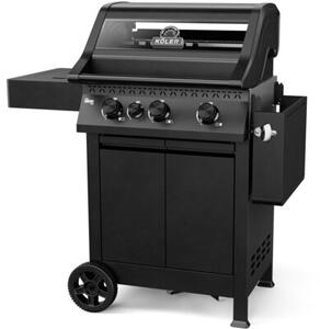 Grill ogrodowy gazowy KOLER Krone Compact Czarny 15.5 kW 60 x 46 cm