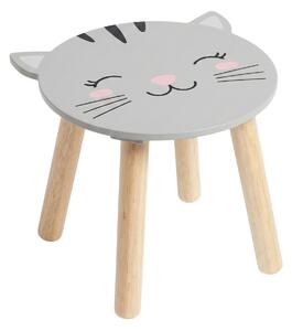 Drewniany stołek dziecięcy SAFARI z motywem zwierząt, 28 cm