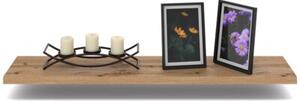 Półka Wisząca STIVMEBLE Ścienna 80 cm na książki zdjęcia 80x15x1,8 cm Dąb Wotan
