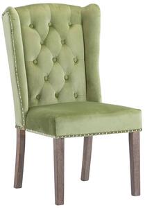Jasnozielone krzesło kuchenne z kołatką - Oksana
