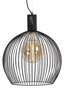 Designerska lampa wisząca czarna 50cm - Wire Dos Oswietlenie wewnetrzne