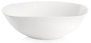 Miska szklana biała LUNA 25 cm, 2 l