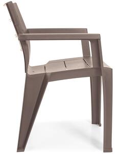 Zestaw ogrodowy 6-osobowy krzesła JULIE i stół GIRONA - cappuccino